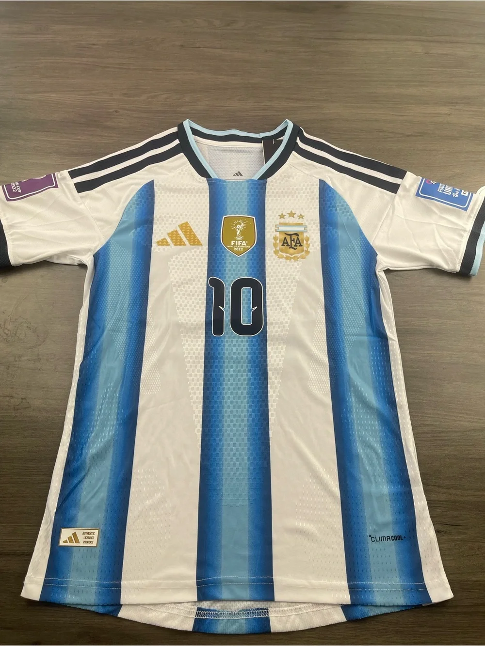 Adidas Argentina #10 Soccer Jersey - Blue & White